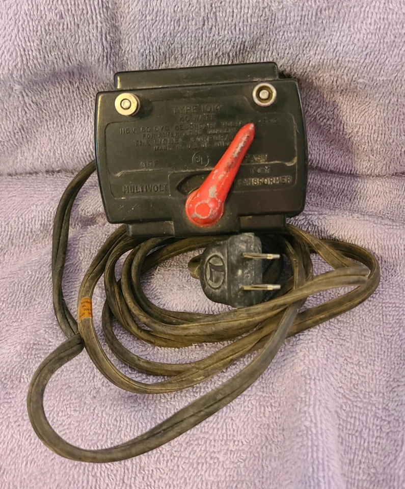 DE COLECCIÓN LIONEL NO. TRANSFORMADOR TREN JUGUETE 1014 40 VATIOS MULTIVOLTIO HECHO EN EE. UU. Foto 4 de 4