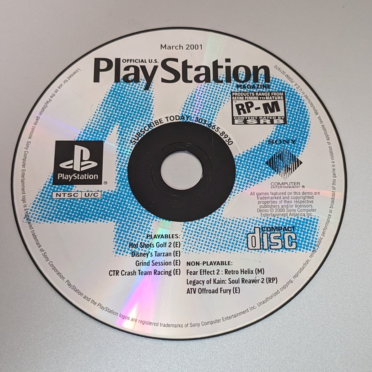 Official U.S. PlayStation Magazine Demo Disc #42 March 2001