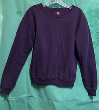 Women's Crewneck Sweatshirt M Hanes Comfort Soft Ribbed Hem Cuffs