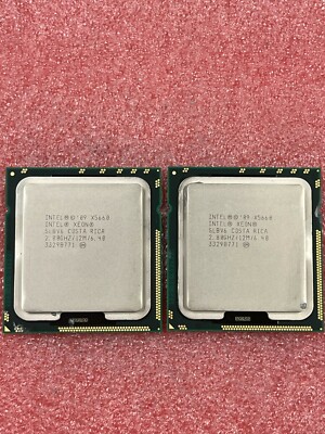 Matched pair Intel Xeon X5660 2.80GHz Six Core LGA1366 12MB CPU Processor SLBV6