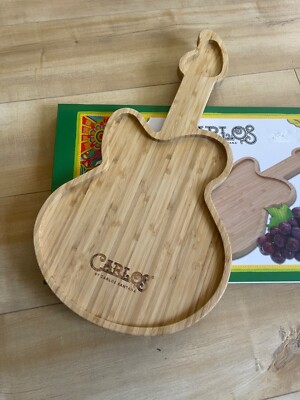 Carlos Santana 12 inch guitar bamboo serving platter