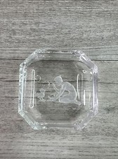 Vintage Intaglio Crystal/ Glass Boy w/bubbles Salt Cellars Heinrich Hoffman
