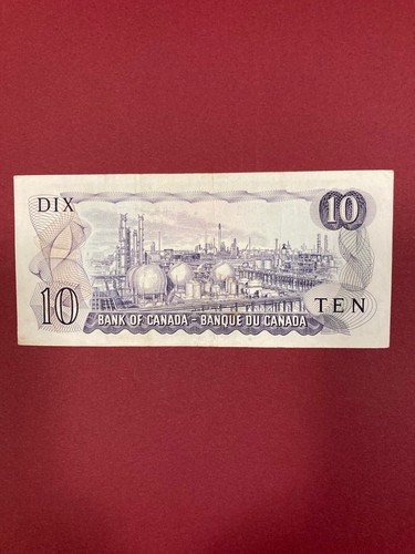 1971 Ten Dollar Canadian Lawson / Bouey Banknote Bank of Canada - Picture 2 of 2
