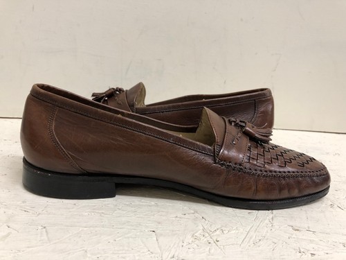 Florsheim Men Brown Leather Tassel Weaved Loafers Model 30153 size US 12 - Picture 5 of 12