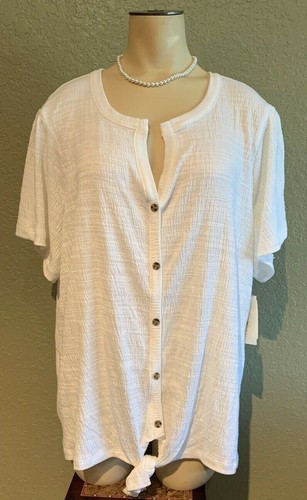 RETROLOGY WOMAN BLOUSE Short Sleeve Size 2X - Picture 3 of 12