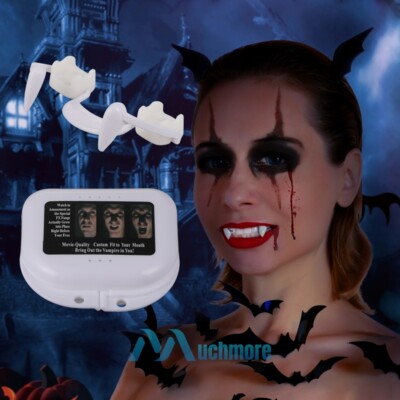 Vampire Teeth Retractable Xmas Party Cosplay Makeup Zombie Teeth Horrific Fang