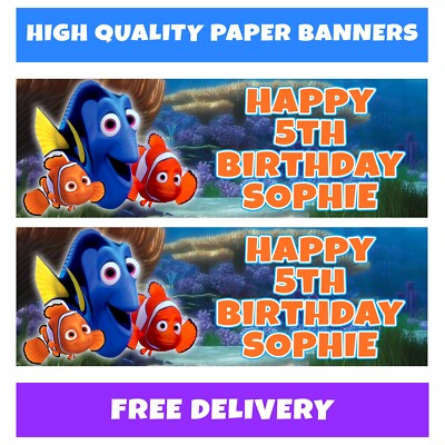 Personalisiertes Geburtstagsbanner FINDET NEMO - Disney Findet Nemo Party Banner