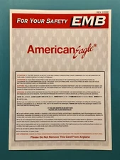 AMERICAN AIRLINES SAFETY CARD--EMB