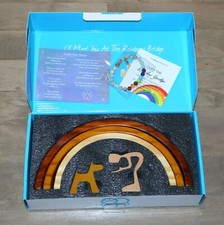 Capti Pets Rainbow Bridge  NEW Memorial - For Fur Dads No Mom w/ Bracelet