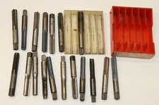 (Lot of 18) 3/8-24 NF Taps 4 Flute Mixed Brand Jarvis Sossner Used and New