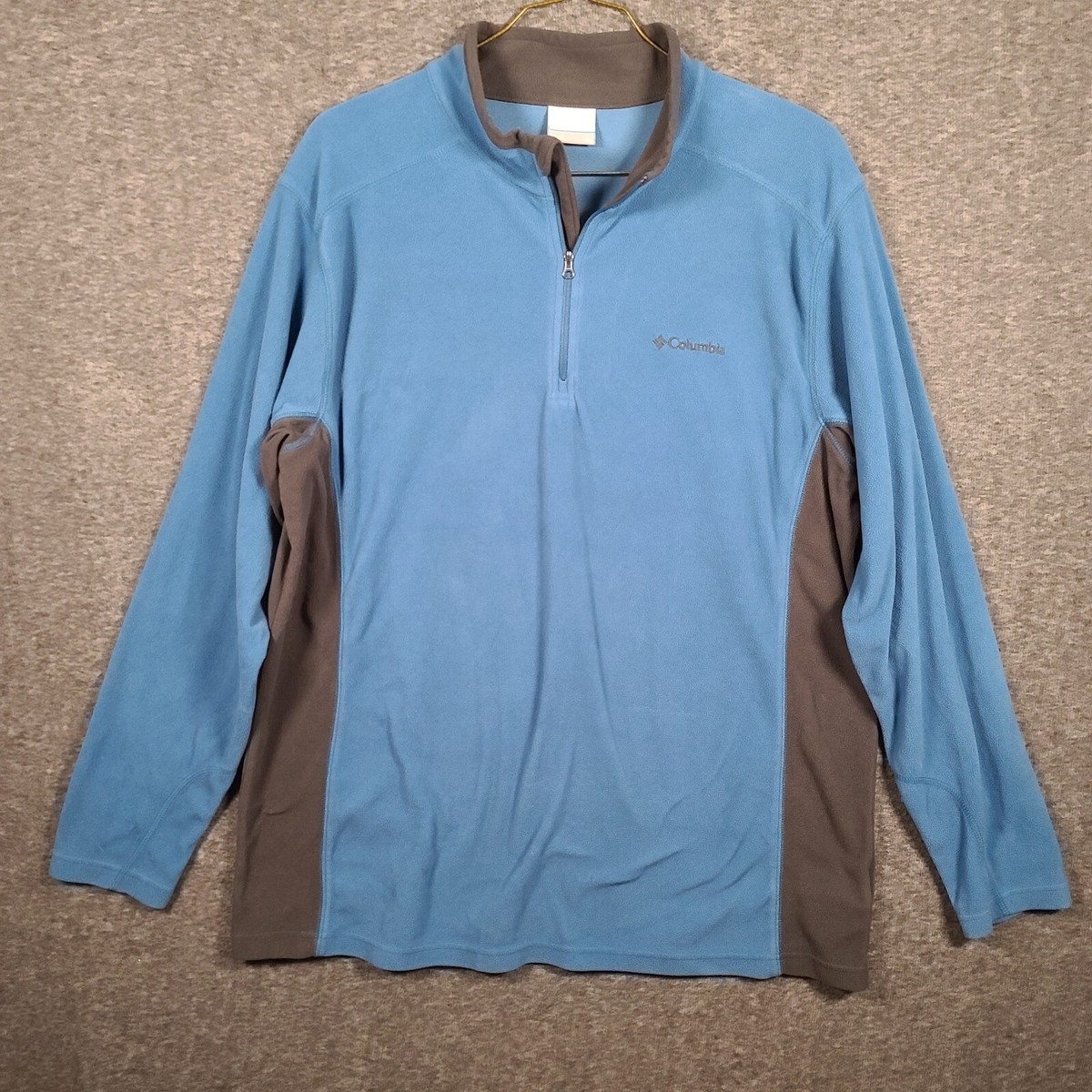 Columbia Klamath Range II 1/4 Zip Pullover Fleece Mens XL Blue