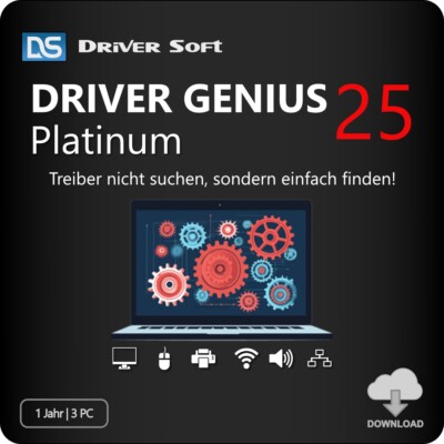 Driver Genius 25 Platinum 3-Geräte / 1-Jahr *Treiber-Aktualisierung* / Key (ESD)