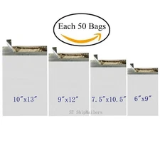 200 Poly Envelope Bags  4 Sizes  Self-Sealing Shipping Mailer -ST ShipMailers
