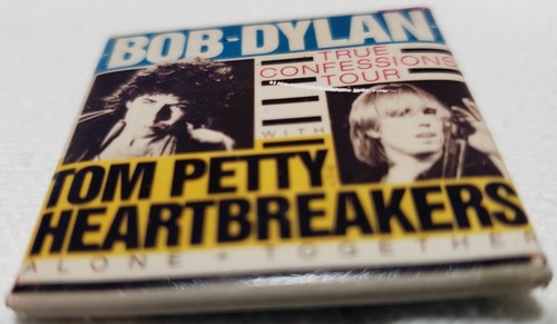 Used BOB DYLAN TRUE CONFESSIONS TOUR TOM PETTY HEARTBREAKERS Square Button / Pin - Afbeelding 5 van 5