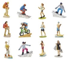 Dekofigur Sport 8,5-10 cm Angler Wanderer Jogger Skifahrer, Hobbyfun 38-