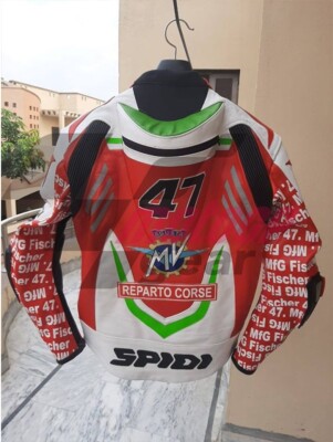 WWS MV AGUSTA Riding Jacket MOTORBIKE LEATHER JACKET ALL SIZE