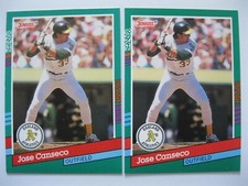 1991 Donruss Baseball Card Error & Corrected #536 Jose Canseco Oakland Athletics