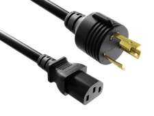 6ft NEMA L6-30P to C13 Heavy Duty Power Cord 14AWG, 15A 250V