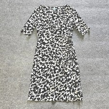 Lauren Ralph Lauren Dress Womens Size 10 Black Abstract Short Sleeve Cocktail