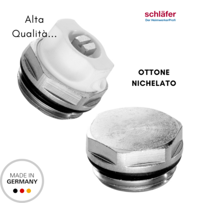 Valvola Sfiato Manuale 1/2" Per Termosifoni - Ottone, Per Scarico Aria Caloriferi E Riscaldamento - Foto 9