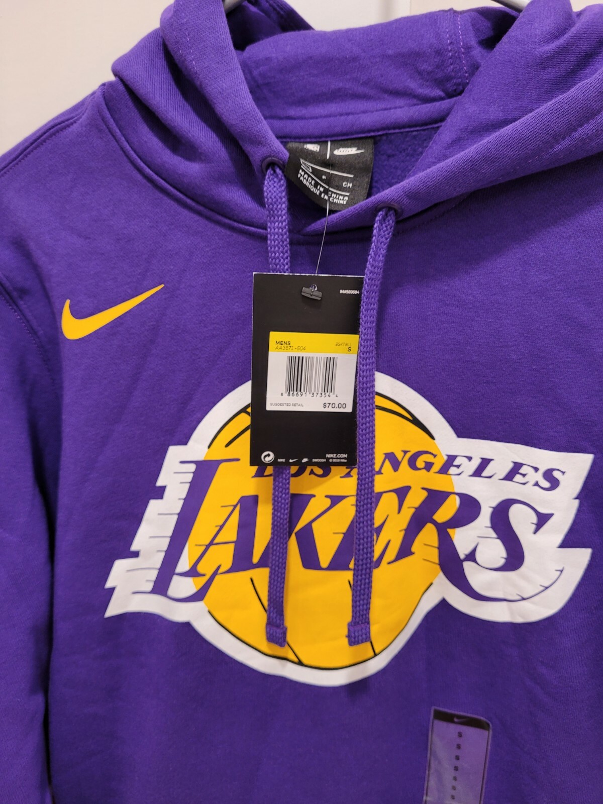 NIKE NBA LOS ANGELES LAKERS COURTSIDE PULLOVER HOODIE FIELD PURPLE price  €72.50