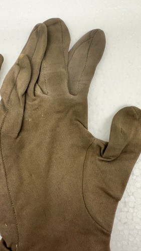 VNTG 50-60s Fownes Womens Fashion Gloves Sz 6.5 Rayon Beige/ Brown - Picture 6 of 8