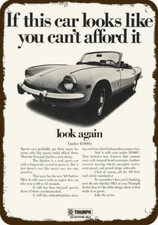 1969 Triumph Spitfire Mk3 Convertible Car Vnt-look Decorative Replica Metal Sign