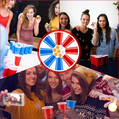 Bierpong Becher Set Beer Pong Becher Enthält 12 Tischtennisbälle und 40 Becher - Bild 7 von 7