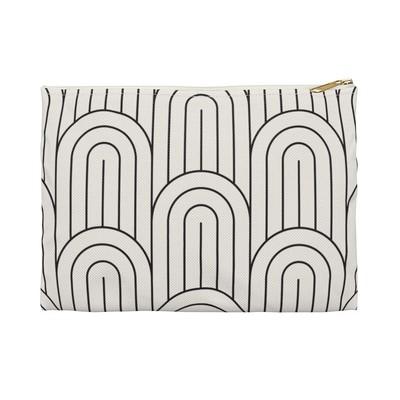 Retro Rainbow Zipper Accessory Pouch, Reusable, Makeup, Pencil Bag, Brush Bag