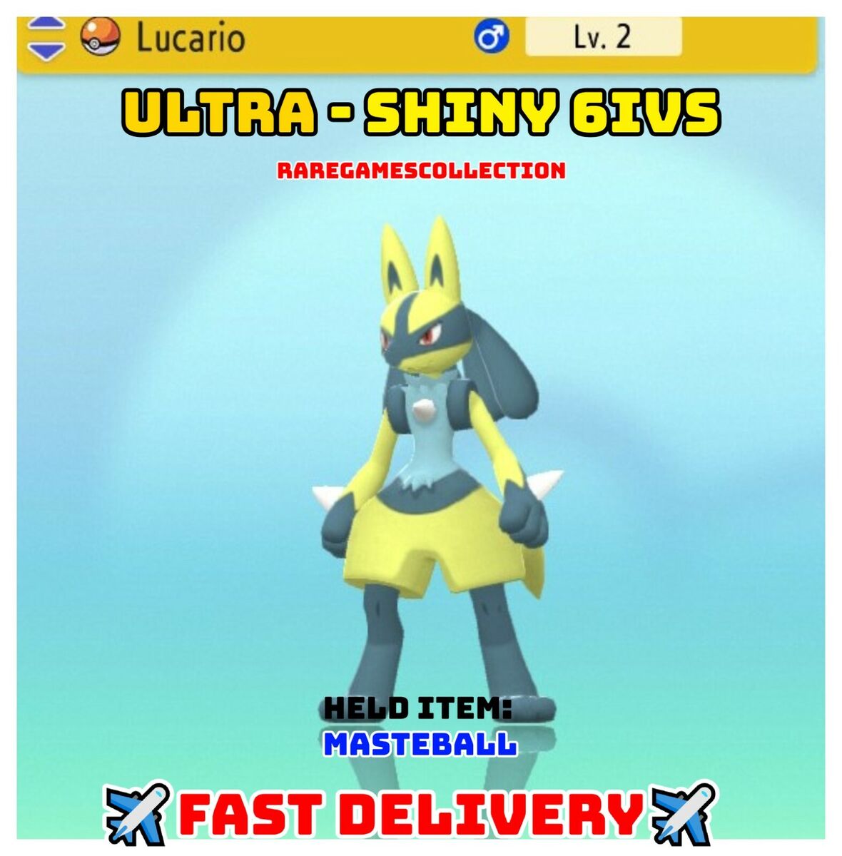 Shiny Lucario / Pokémon Brilliant Diamond and Shining Pearl / 6IV