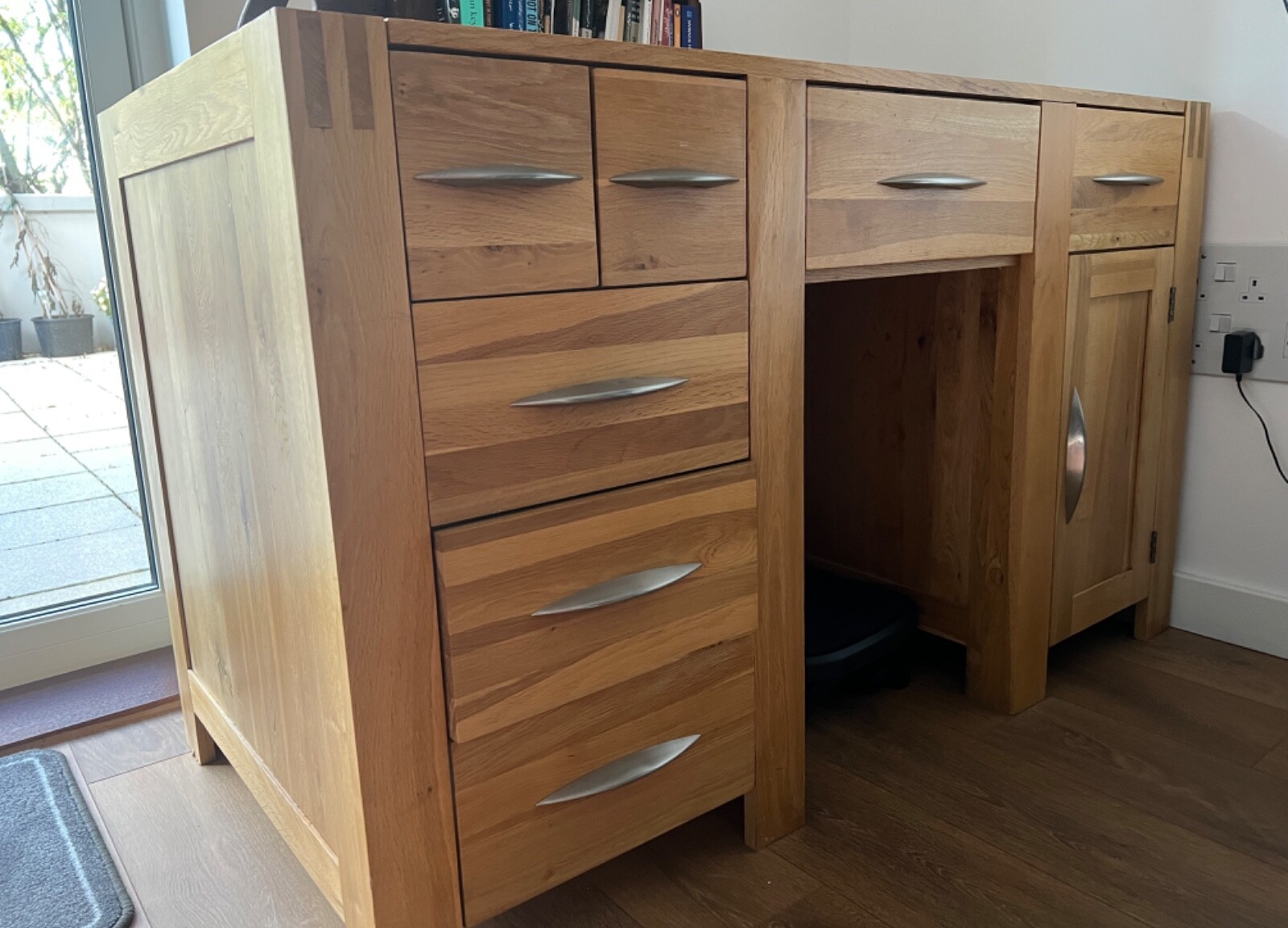 solid oak desk eBay