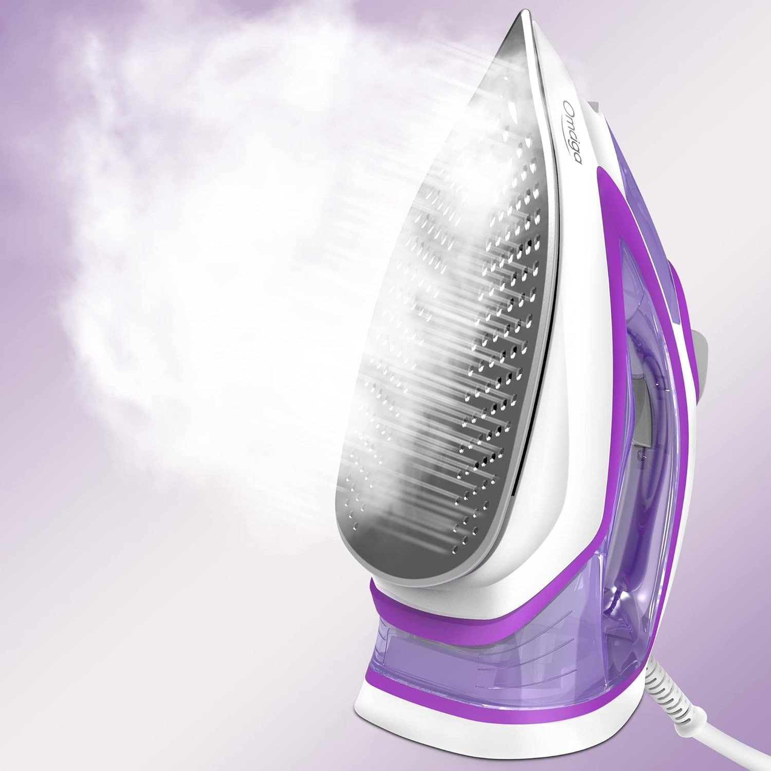 With Ceramic Soleplate, Auto-off & Self-cleaning, Purple