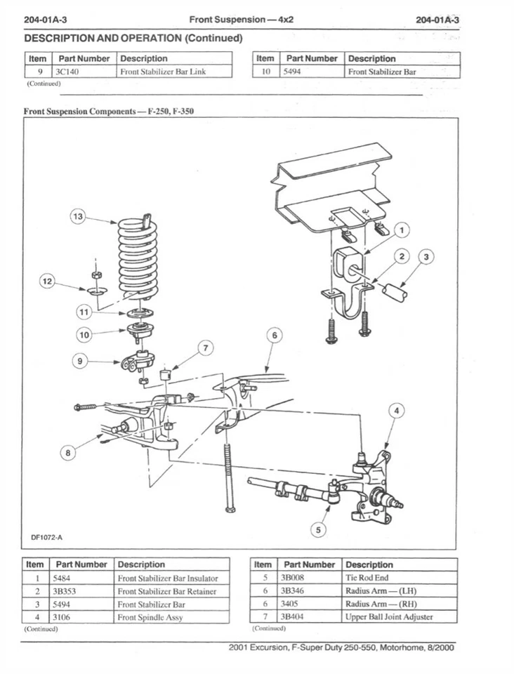 2001 Ford Excursion F-250-F550 Super Duty Truck Shop Service Repair Manual Book - Image 4 of 4