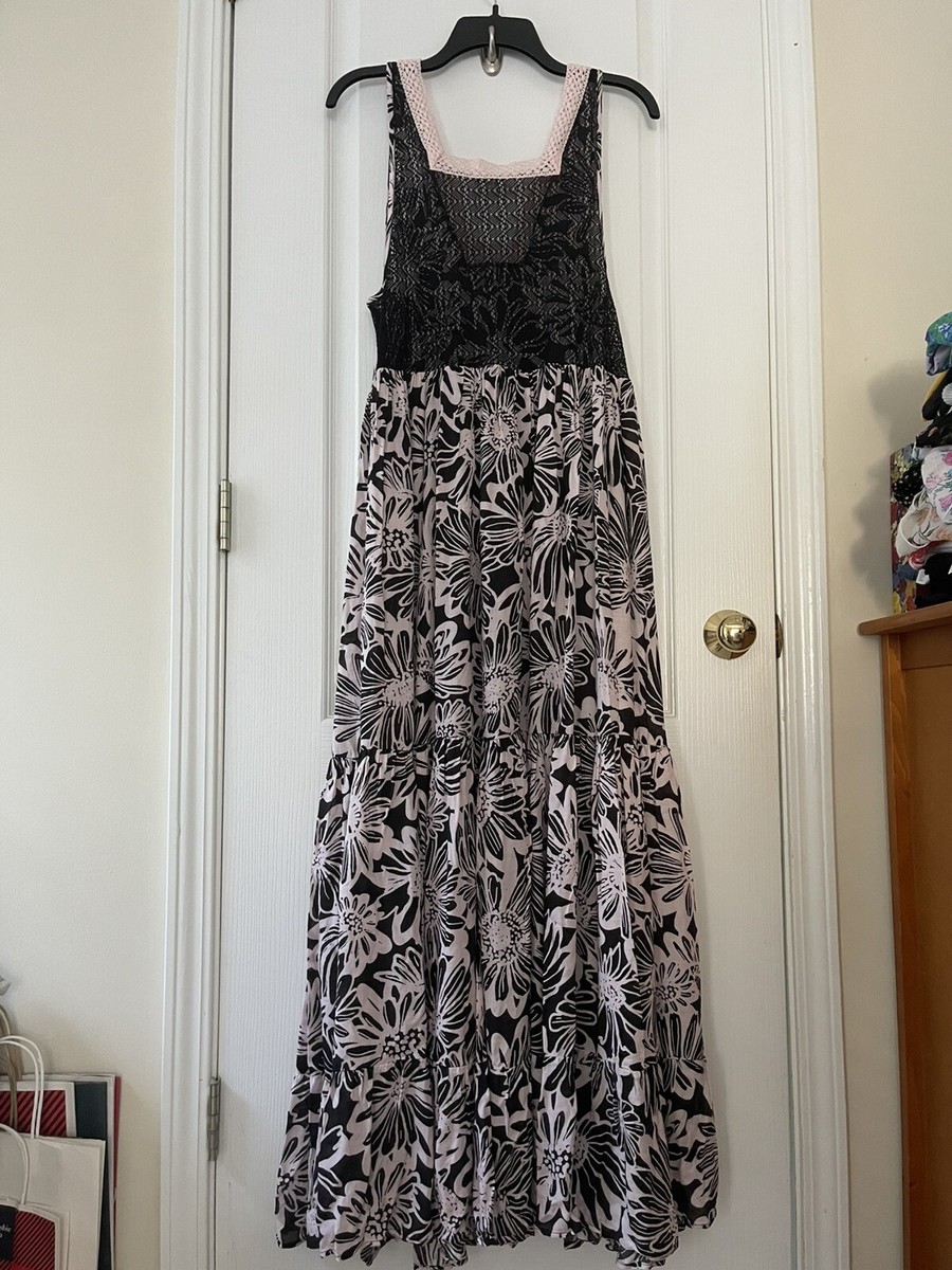 chinese dress ladies Free People Women's Tiers for You Maxi Dress, Cornflower, Floral, Purple,  Small : Amazon.sg: Fashion main image 1