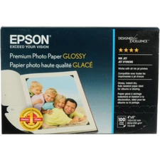EPSON PREMIUM PHOTO PAPER GLOSSY 4 X 6 (100 SHEETS)  Brand New Sealed LOT of 3