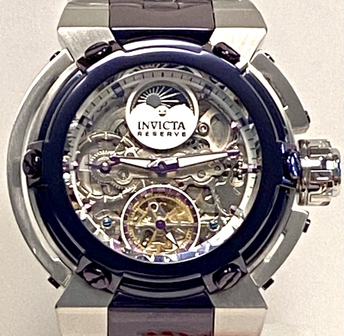 46mm Auto Skeleton | Slvrtn & Purple Bracelet | Dual Time | X-WING