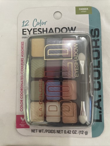L.A. Colors Eyeshadow Palette Eyes 12 Colors Urban C68684 Eyeliner Pencil Lot 5 - Picture 2 of 6