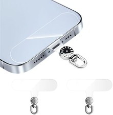 360  Rotatable TPU Mobile Phone Tether Tabs 2 Pack Transparent