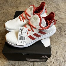 Adidas Women's Cloudfoam Pure 'White Preloved Scarlet Gum' Shoes 7.5