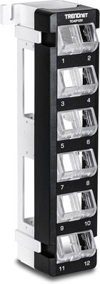 TRENDnet 12-Port Blank Angled Wall Mount Keystone Patch Panel, TC-KP12V, Use wit