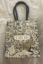 DIOR Holiday Authentic Paper Gift Shopping Bag Small 7.5 X 6 X 3