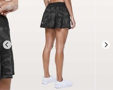 Lululemon Skirt Size 6 Pace Rival Skirt Black Incognito Camo Multi Tennis