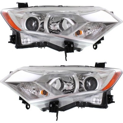 Headlight Set For 2012-2017 Nissan Quest Left and Right With Bulb 2Pc