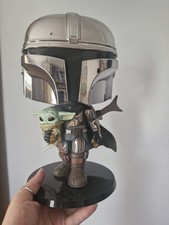 Funko Pop Mandalorian With The Child 10" Chrome #380