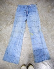 Vintage 70s Wrangler Talon Bell Bottom Bootcut Flare Denim Jeans Men's Hippy