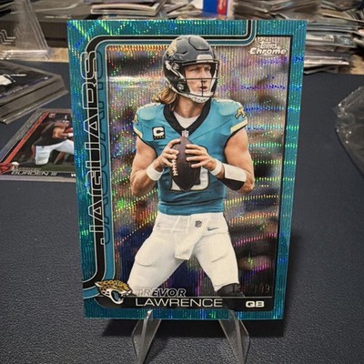2025 Topps Chrome Football Trevor Lawrence Aqua Wave /199 Jaguars
