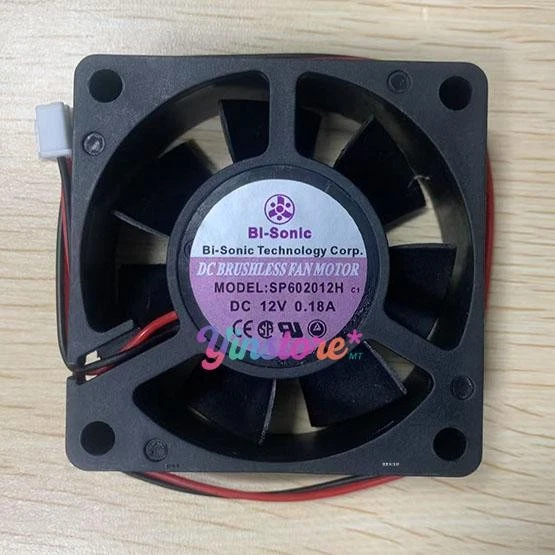 1 Pc. New BI-SONIC SP602012H Cooling fan 6020 DC12V 0.18A 6CM 2Pin