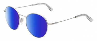 American Optical AO-1002 Unisex Rund Designer Polarisiert Sonnenbrille Silber