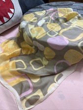 Vintage Geometric Patterned 100 silk scarf