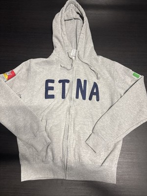 Vintage Etna Zip Up Hoodie Lemon Collection Italy Embroidered Size M Preowned
